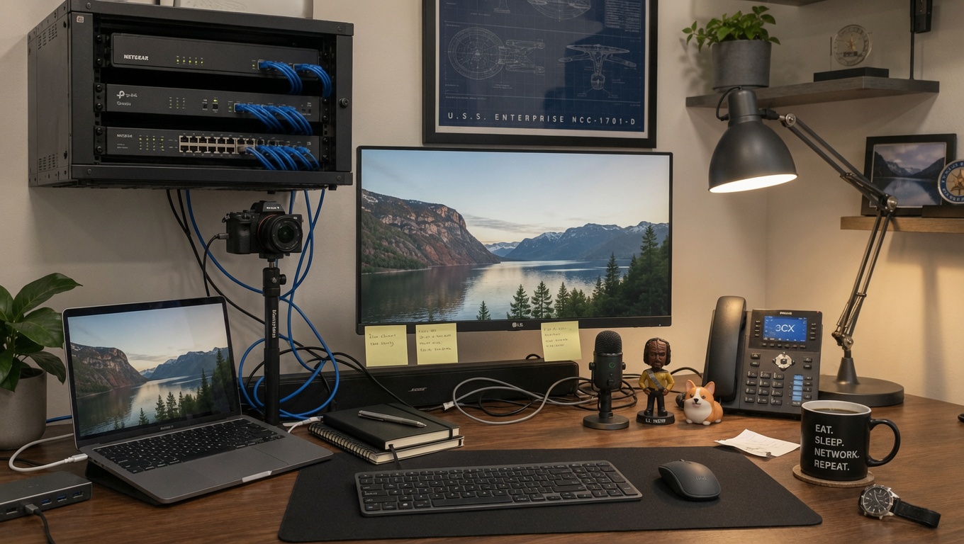 Small-business workstation used for Microsoft 365 email and security work