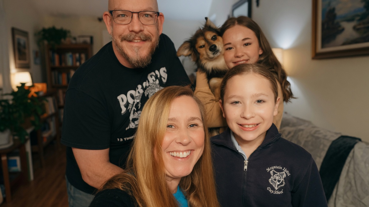 Dave Nevill with his family